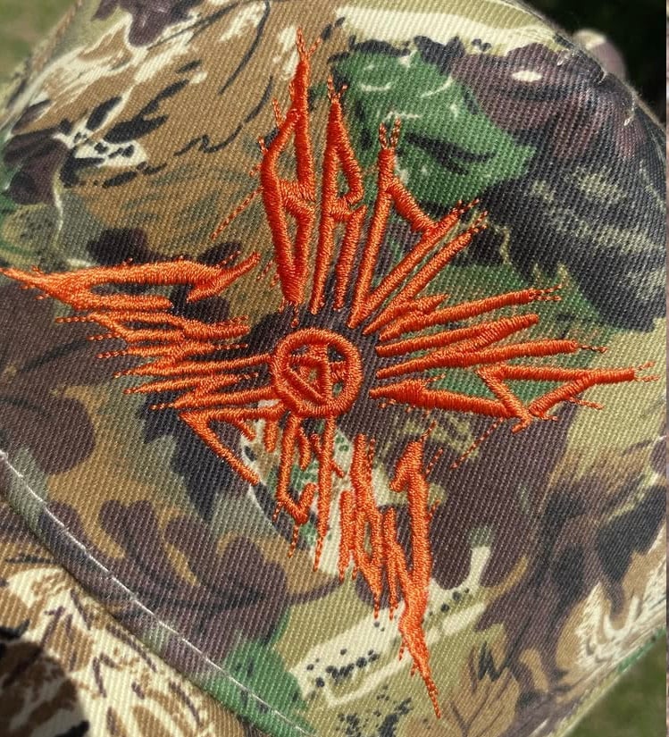 Image of ORANGE CAMO HAT 
