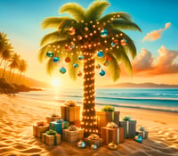 Image 1 of Palm Tree Holiday Lights