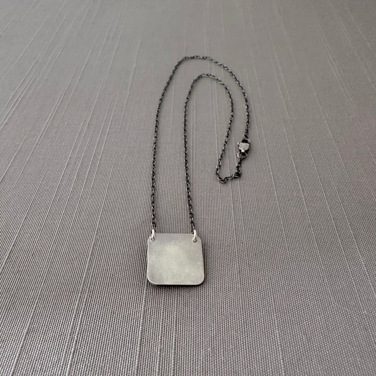 Square Sterling Silver and Moonstone Queen Anne’s Lace Necklace Image 5
