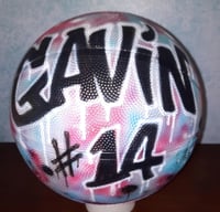 Image of Airbrushed Basketball, Marble Design, Tag font