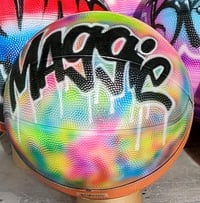 Image of Airbrushed Basketball, Marble Design, Tag font