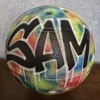 Image of Airbrushed Basketball, Marble Design, Tag font
