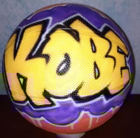 Image of Airbrushed Basketball, Block Graffiti in Bubble Cloud