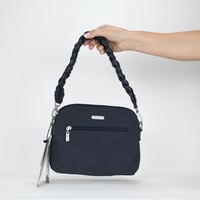 Image 1 of Baggallini Dome Crossbody with Braided Strap - French Navy Nylon