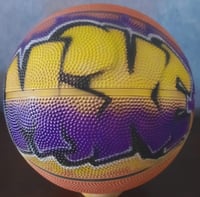 Image of Airbrush Basketball, Block Graffiti
