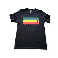 Image 1 of Strength Tree Ras Flag Black T Shirt