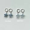 aquatic glass starfish huggie hoop earrings