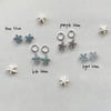 aquatic glass starfish huggie hoop earrings