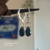 raindrop teardrop gold/silver huggie hoop earrings