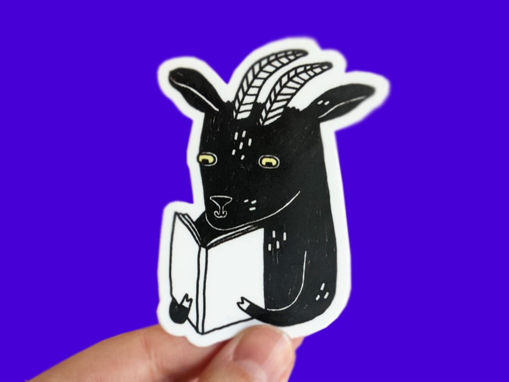 Image of STICKER Reading Goat
