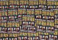 Image 1 of Pack of 25 6x6cm Hibernian, Hibs are having a party Football/Ultras Stickers.