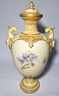 Image 3 of Royal Worcester Pedestal Vase and Cover