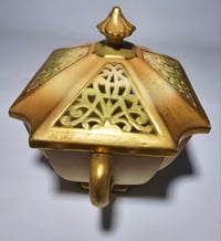 Image 3 of Royal Worcester rectangular shaped reticulated pot pourri and cover #2