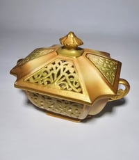 Image 4 of Royal Worcester rectangular shaped reticulated pot pourri and cover #2