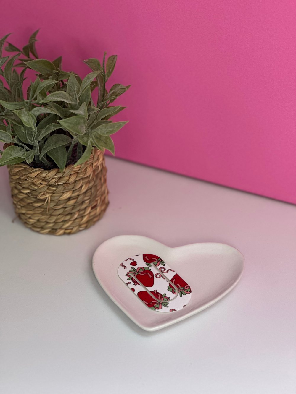 Image of 'Strawberry Bow' Bookmark