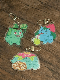 Image 3 of Gen 1 Starter Pokemon and Snack Keychains