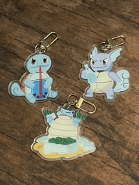 Image 4 of Gen 1 Starter Pokemon and Snack Keychains
