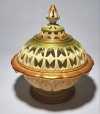 Image 1 of Royal Worcester Reticulated Pot Pourri and Cover