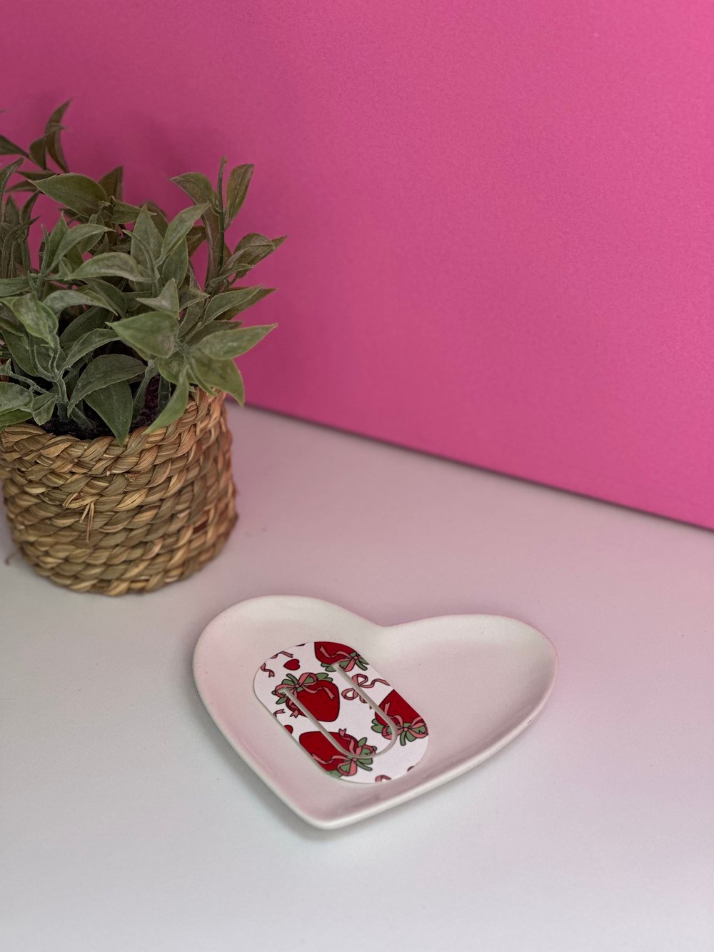Image of 'Strawberry Bow' Bookmark