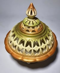 Image 3 of Royal Worcester Reticulated Pot Pourri and Cover