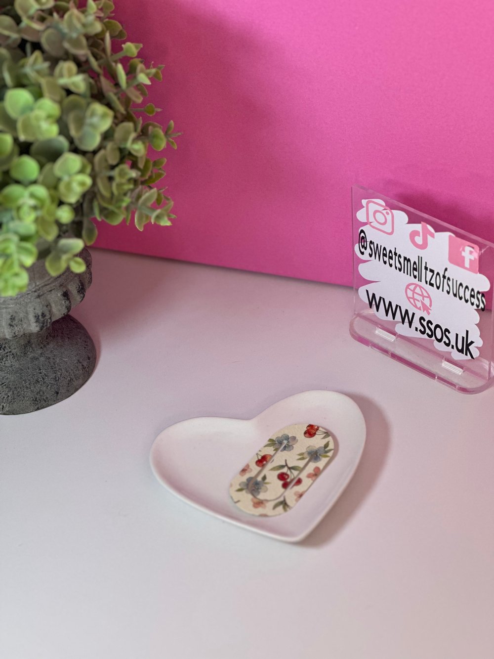 Image of 'Floral Cherries' Bookmark