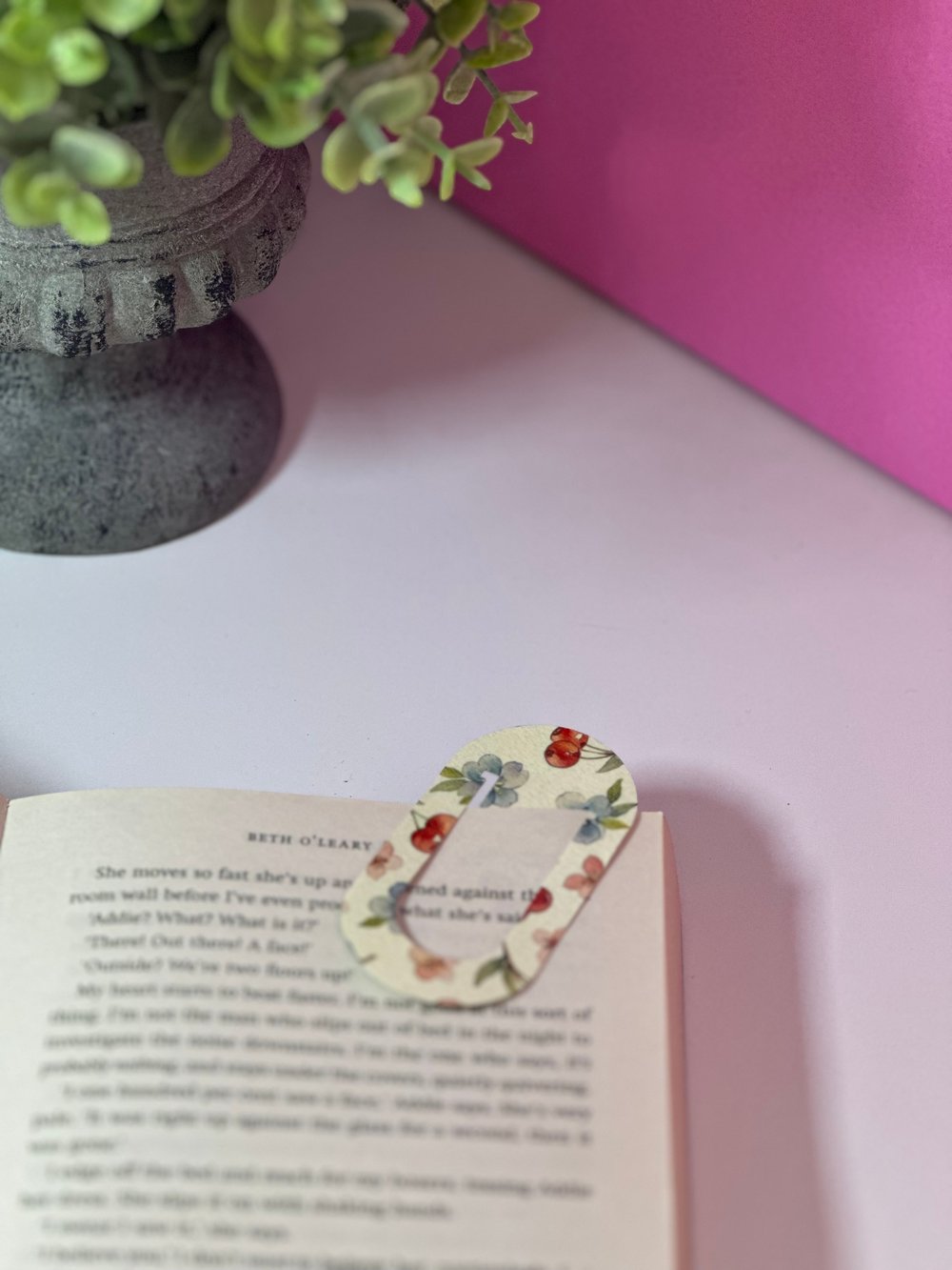 Image of 'Floral Cherries' Bookmark