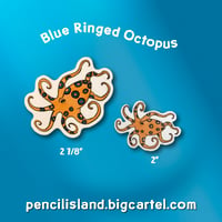 Image 1 of Blue Ringed Octopus Sticker - Two Sizes