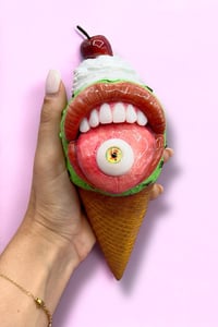 Image 2 of Ice Cream Cone – Realistic and Pop Surrealist Sculpture – Strange & Unique Art
