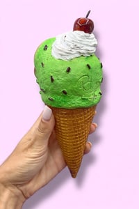 Image 3 of Ice Cream Cone – Realistic and Pop Surrealist Sculpture – Strange & Unique Art