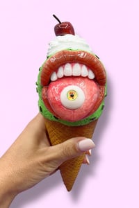 Image 1 of Ice Cream Cone – Realistic and Pop Surrealist Sculpture – Strange & Unique Art