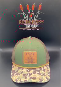 Image 1 of Camo Leather Patch Hat