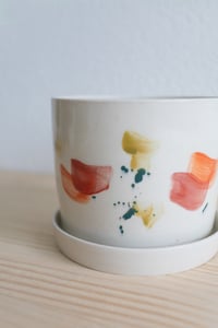 Image 3 of Fuji Plant Pot with Plate