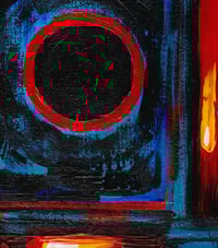 Image 3 of 'Complexities of Existence' - Abstract Expressionist Acrylic on Canvas Panel, 8x10 Framed