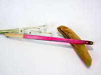 Image 1 of Handmade Wooden Mini Back Scratcher Spectraply Wood Pink Lady accented with Cherry and Ash