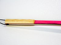 Image 4 of Handmade Wooden Mini Back Scratcher Spectraply Wood Pink Lady accented with Cherry and Ash