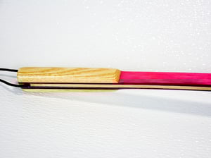 Image of Handmade Wooden Mini Back Scratcher Spectraply Wood Pink Lady accented with Cherry and Ash