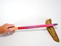 Image 8 of Handmade Wooden Mini Back Scratcher Spectraply Wood Pink Lady accented with Cherry and Ash