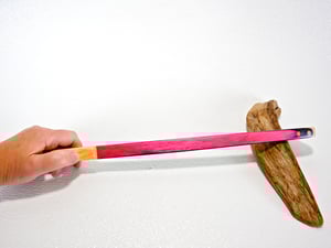 Image of Handmade Wooden Mini Back Scratcher Spectraply Wood Pink Lady accented with Cherry and Ash