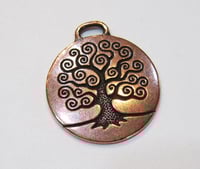 Image 1 of TierraCast Tree of Life Pendants 26.5mm Ant. Copper, Gold, Ant. Silver and Oxidized Brass  F146