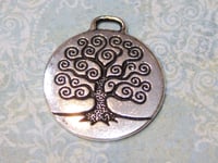 Image 3 of TierraCast Tree of Life Pendants 26.5mm Ant. Copper, Gold, Ant. Silver and Oxidized Brass  F146