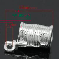 Image 3 of Spool of Thread Charms Pendants Double Sided Sewing Charm Quilting Charm Silver Plated 14x11mm 4pcs