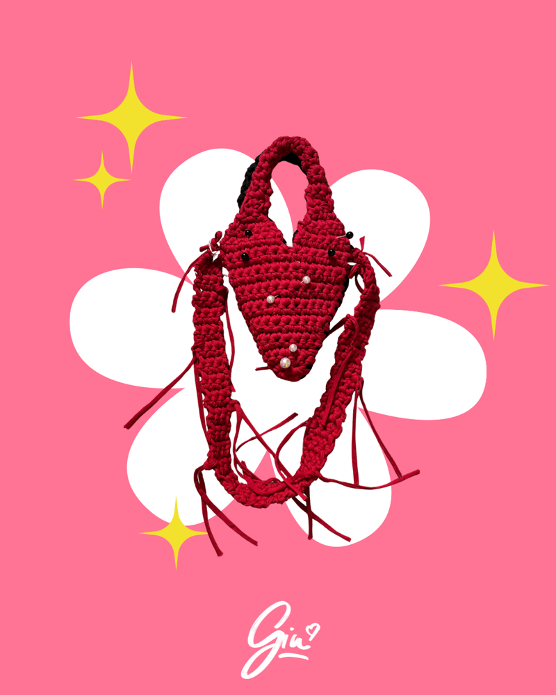 Image of SAC EN CROCHET: VELVET HEART