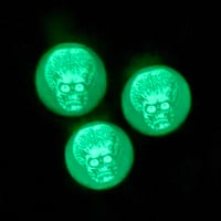 Image 5 of GLOW-IN-THE-DARK "Mars Attacks" Button