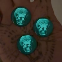 Image 4 of GLOW-IN-THE-DARK "Mars Attacks" Button