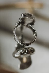 Image 3 of Green Lightning Bolt Sterling Silver Ring