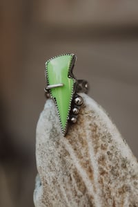 Image 5 of Green Lightning Bolt Sterling Silver Ring
