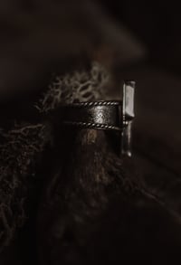 Image 2 of Sterling Silver Turquoise Lightning bolt Ring – Size U 1/2 UK