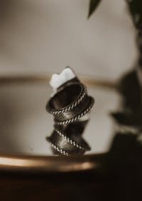 Image 4 of Sterling Silver Turquoise Lightning bolt Ring – Size U 1/2 UK