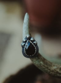 Image 2 of Sterling Silver black onyx western style Ring – UK Size N