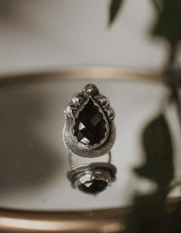 Image 4 of Sterling Silver black onyx western style Ring – UK Size N